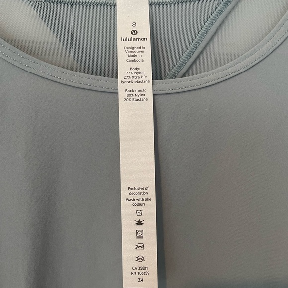 NWT Lululemon Run Off Route Tank Top - Blue Cast - Picture 8 of 8